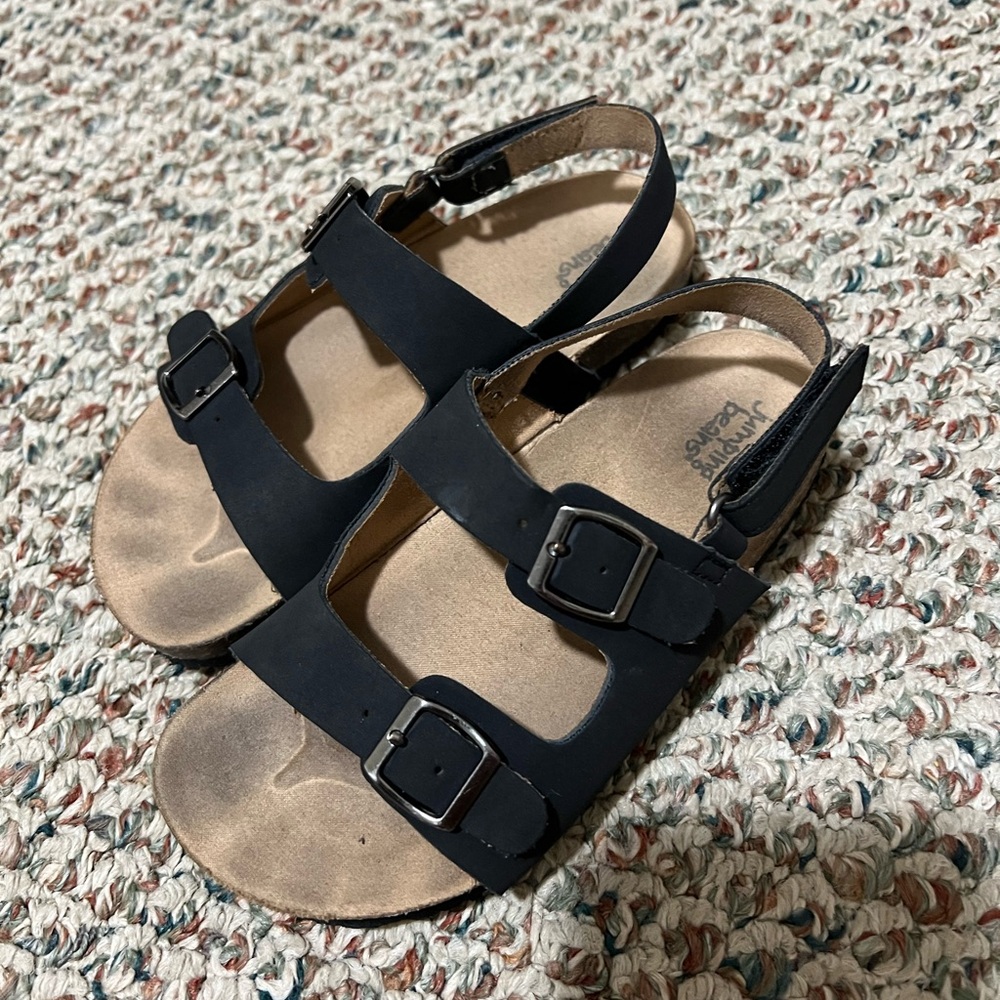 Black Buckle Sandals